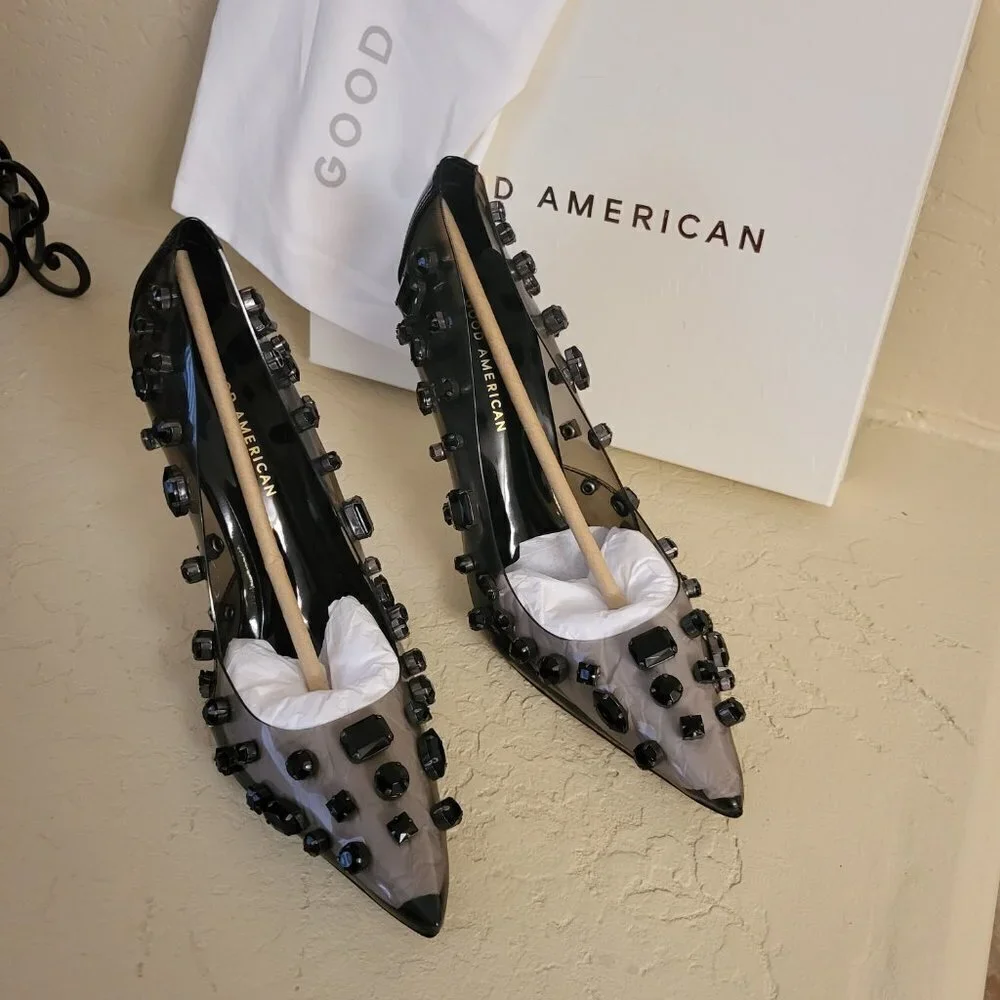Good American DIAMONDS FOREVER HEEL SIZE: 9 - Picture 3 of 10